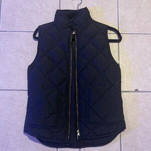 J. Crew Black Quilted Vest